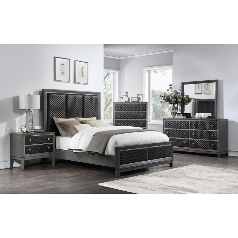 Homelegance West End King Upholstered Panel Bed 1566GYK-1EK* IMAGE 3