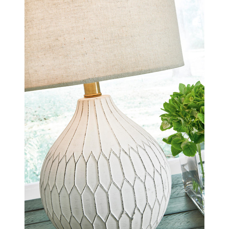  Signature Design by Ashley Wardmont L180094 Ceramic Table Lamp IMAGE 2