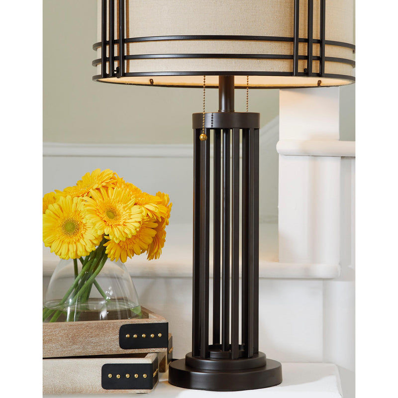  Signature Design by Ashley Hanswell L208294 Metal Table Lamp IMAGE 2
