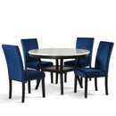 New Classic Furniture Round Celeste Dining Table with Marble Top D400-11 IMAGE 5
