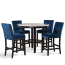 New Classic Furniture Round Celeste Counter Height Dining Table with Marble Top D400-12 IMAGE 5