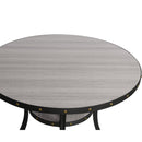 New Classic Furniture Round Crispin Pub Height Dining Table D162G-BT-GRY IMAGE 2