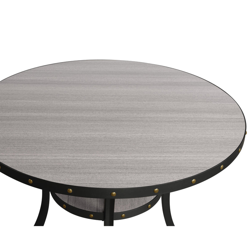 New Classic Furniture Round Crispin Pub Height Dining Table D162G-BT-GRY IMAGE 2
