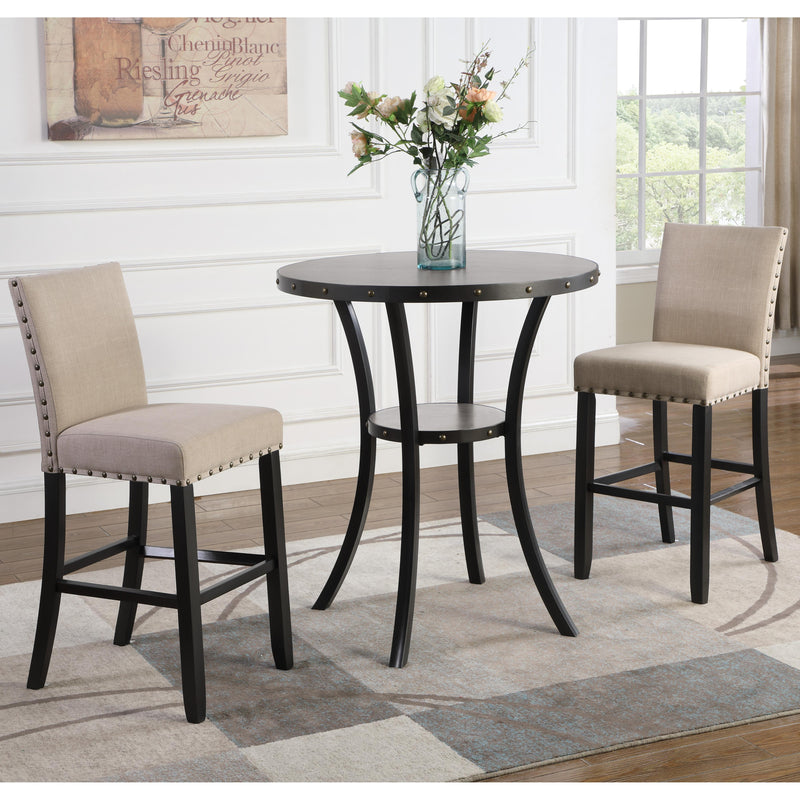 New Classic Furniture Round Crispin Pub Height Dining Table D162G-BT-GRY IMAGE 6