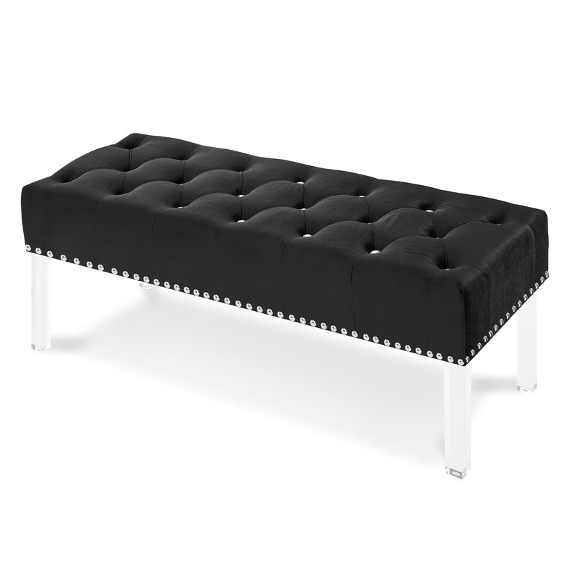 New Classic Furniture Vivian Bench SB006-25-BLK IMAGE 2