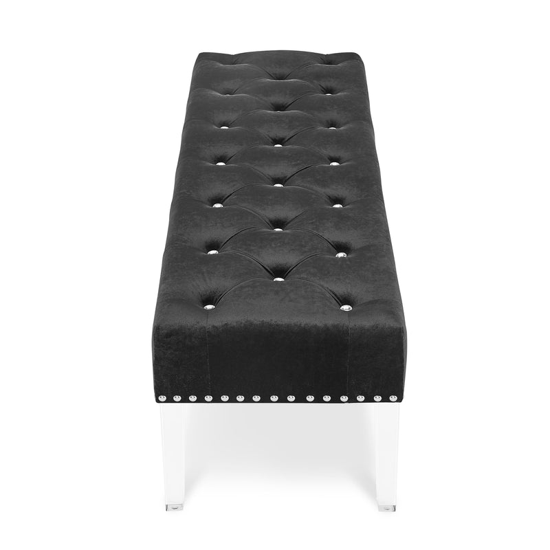 New Classic Furniture Vivian Bench SB006-25-BLK IMAGE 3