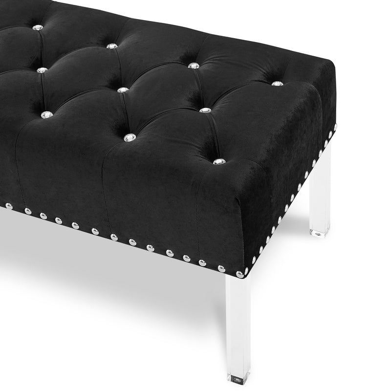 New Classic Furniture Vivian Bench SB006-25-BLK IMAGE 4
