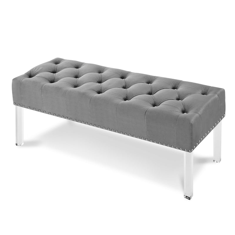 New Classic Furniture Vivian Bench SB006-25-LGY IMAGE 2