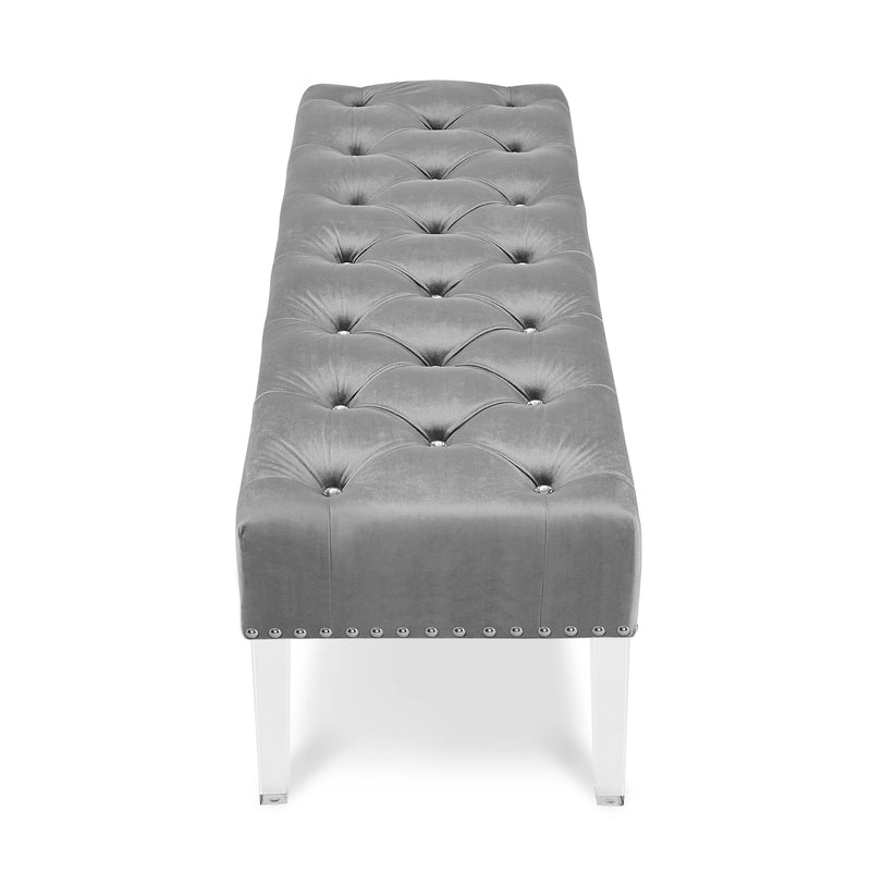New Classic Furniture Vivian Bench SB006-25-LGY IMAGE 3