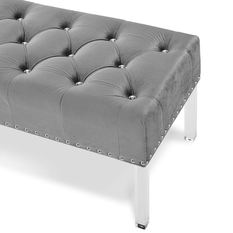 New Classic Furniture Vivian Bench SB006-25-LGY IMAGE 4