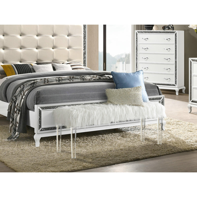 New Classic Furniture Marilyn Bench SB010-25-WHT IMAGE 7