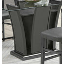 New Classic Furniture Platina Counter Height Dining Table with Glass Top and Pedestal Base D3639-10T/D3639G-14B IMAGE 2
