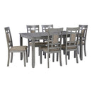  Signature Design by Ashley Jayemyer D368-425 Rectangular Dining Room Table Set IMAGE 1