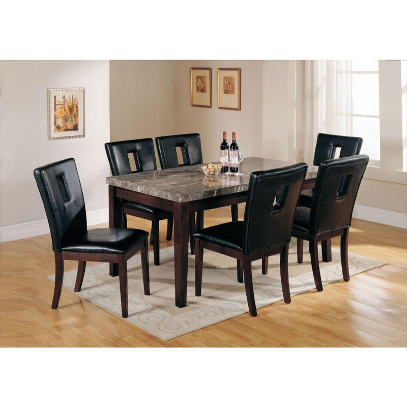 Acme Furniture Danville Dining Table with Marble Top 07058B IMAGE 2