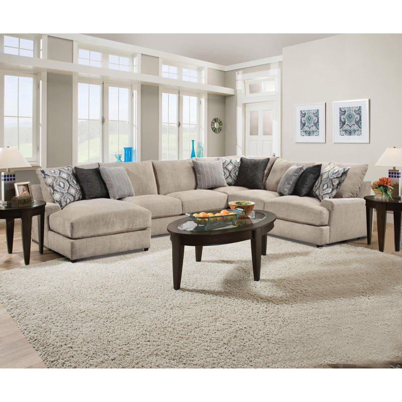 Acme Furniture Vassenia Modular Fabric 4 pc Sectional Vassenia Modular LF Chaise Sectional - Latte IMAGE 1