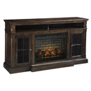 Signature Design by Ashley Roddinton W701W8 72" TV Stand with Electric Fireplace IMAGE 1