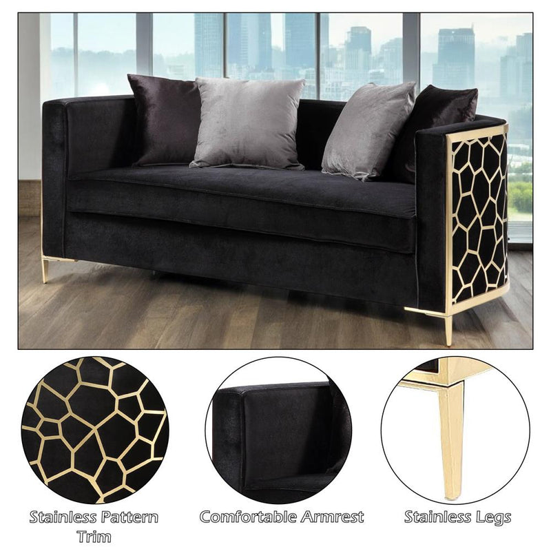 Acme Furniture Fergal Stationary Fabric Loveseat 55666 IMAGE 2