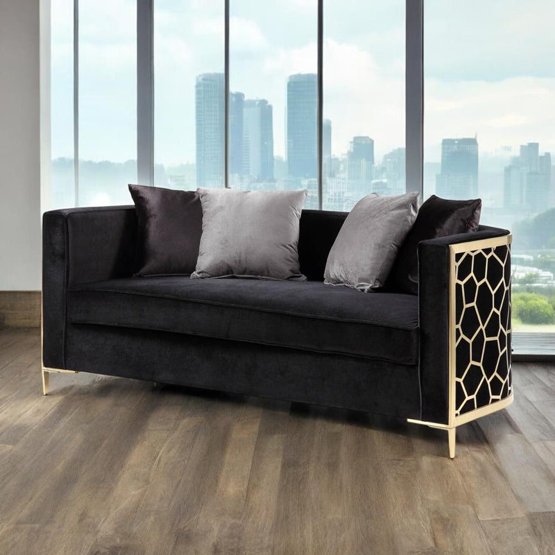 Acme Furniture Fergal Stationary Fabric Loveseat 55666 IMAGE 3