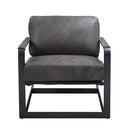Acme Furniture Locnos Stationary Leather Accent Chair 59944 IMAGE 1