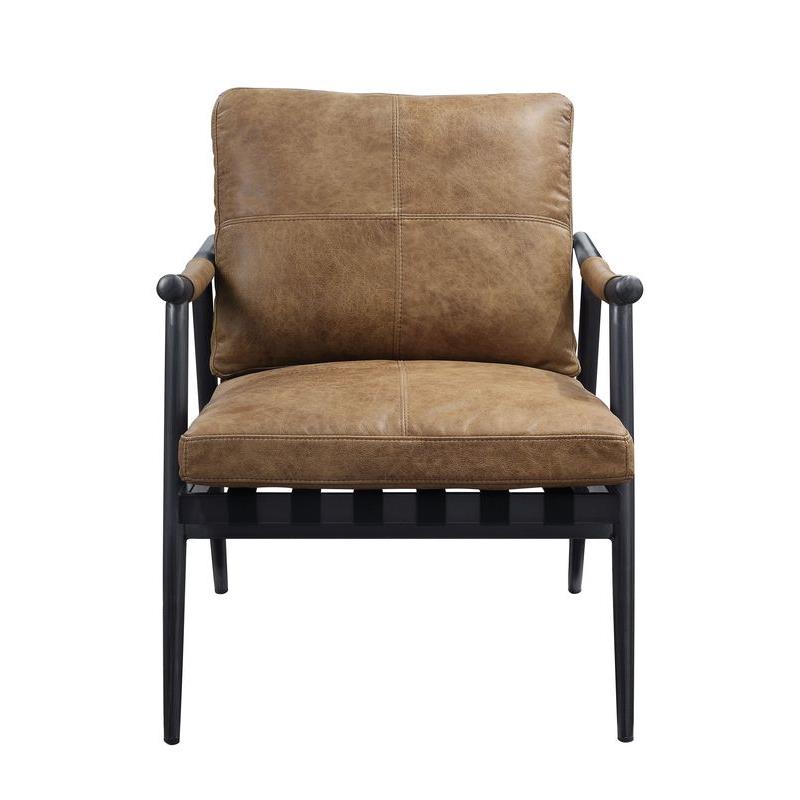 Acme Furniture Anzan Stationary Leather Look Accent Chair 59949 IMAGE 1