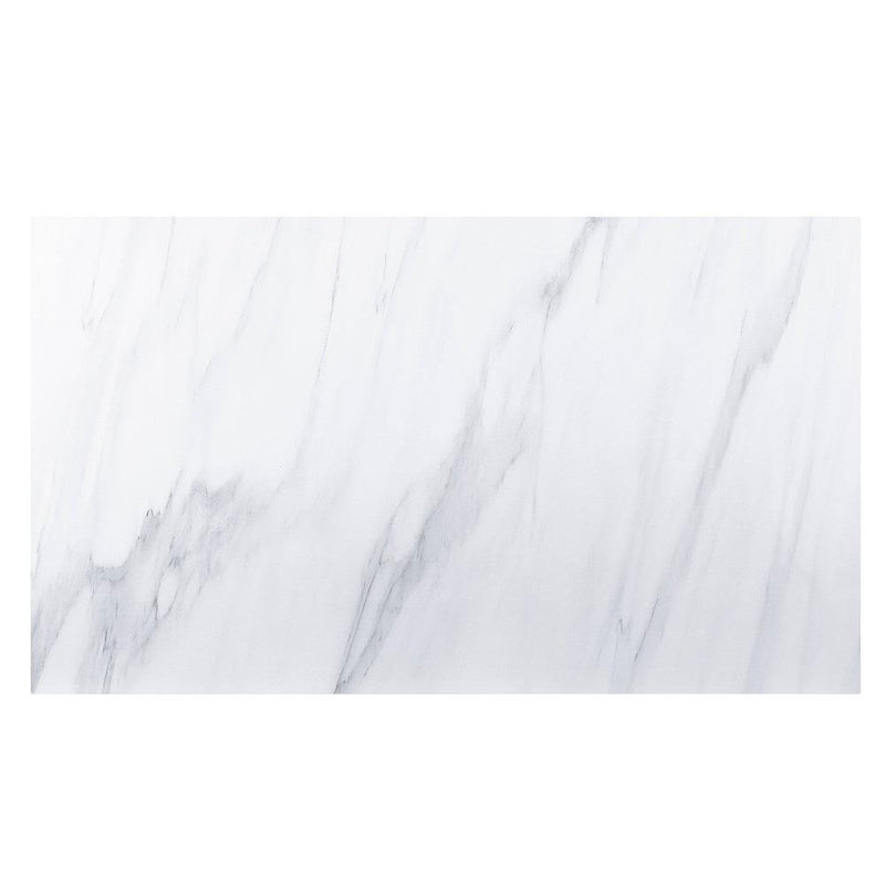 Acme Furniture Yabeina Dining Table with Faux Marble Top and Trestle Base 73265 IMAGE 4