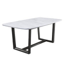 Acme Furniture Madan Dining Table with Marble Top and Trestle Base DN00059 IMAGE 2