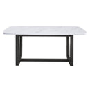 Acme Furniture Madan Dining Table with Marble Top and Trestle Base DN00059 IMAGE 3