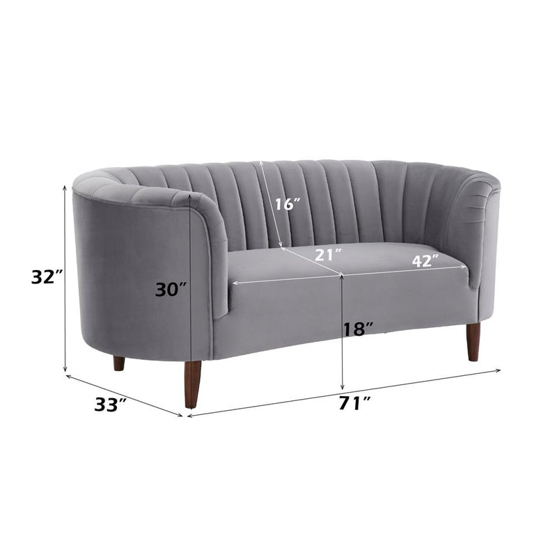 Acme Furniture Millephri LV00167 Loveseat - Grey IMAGE 9