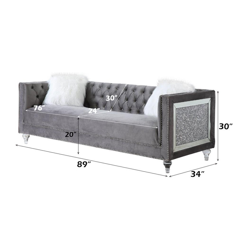 Acme Furniture Heibero II LV00330 Sofa with 2 Pillows IMAGE 10
