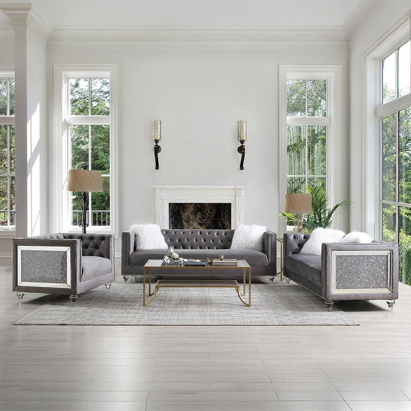 Acme Furniture Heibero II LV00330 Sofa with 2 Pillows IMAGE 9