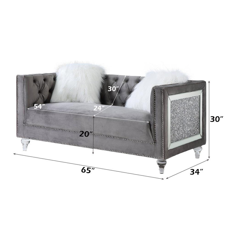 Acme Furniture Heibero II LV00331 Loveseat with 2 Pillows IMAGE 10