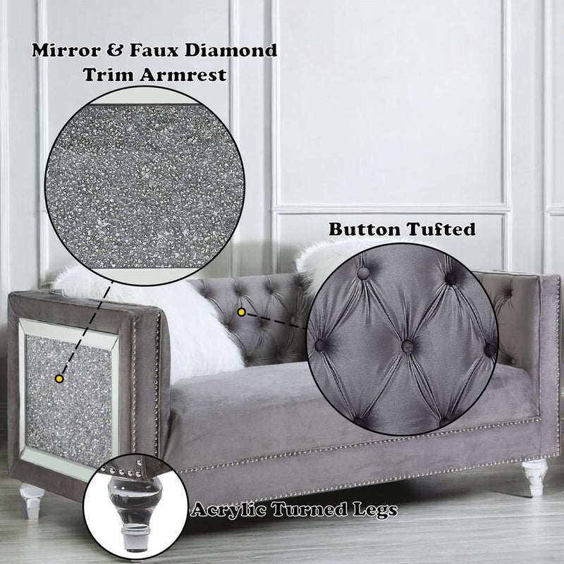 Acme Furniture Heibero II LV00331 Loveseat with 2 Pillows IMAGE 11