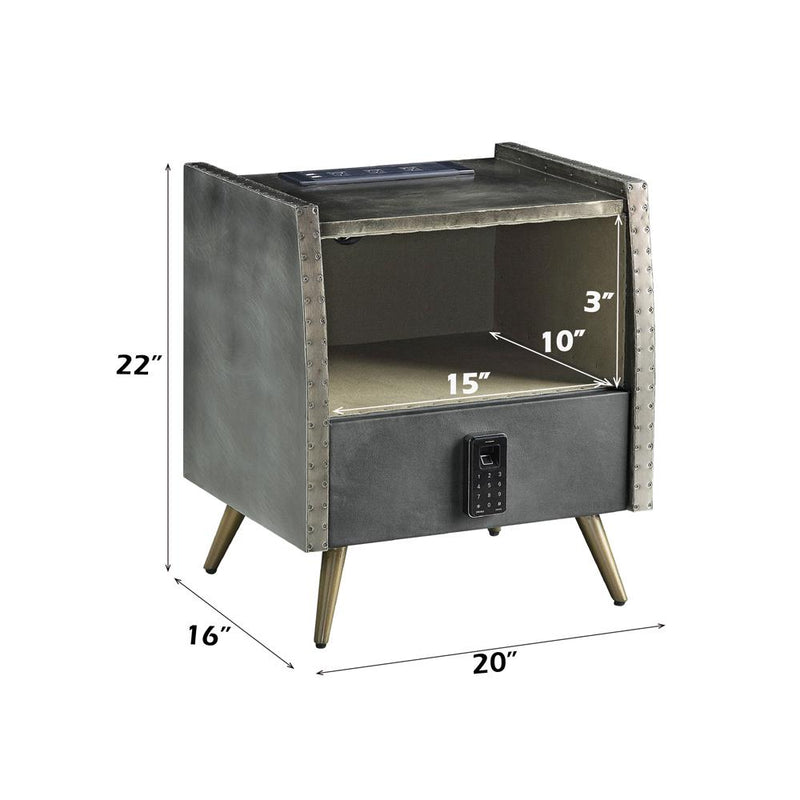 Acme Furniture Doris BD00440 Nightstand with USB & Electric Lock IMAGE 8
