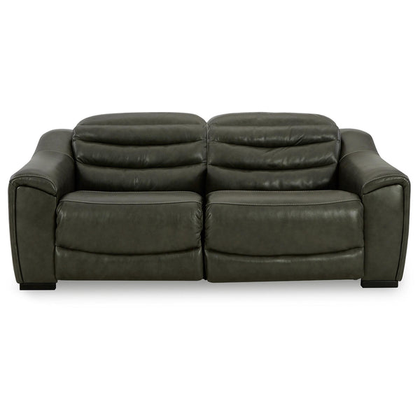 Signature Design by Ashley Center Line Power Reclining Leather Look 2 pc Sectional U6340458/U6340462 IMAGE 1