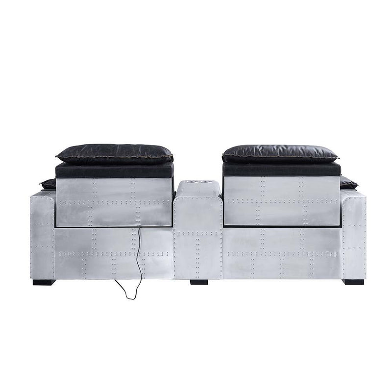 Acme Furniture Misezon Leather 2-seat Home Theatre Seating with Wall Recline 59952 IMAGE 6