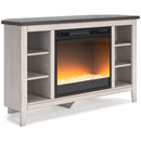  Signature Design by Ashley Dorrinson W287W5 Corner TV Stand with Electric Fireplace IMAGE 1
