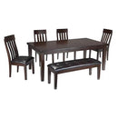 Signature Design by Ashley Haddigan D596D2 6 pc Dining Set IMAGE 2