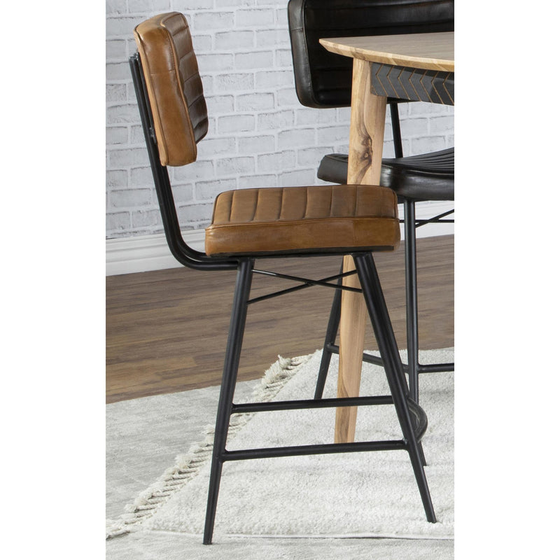 Coaster Furniture Partridge 110649 Leather Counter Chair - Antique Camel (Set of 2) IMAGE 8