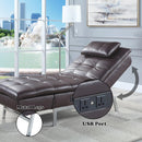 Acme Furniture Padilla LV00825 Chaise Lounge with Pillow & Usb IMAGE 11