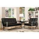 Furniture of America Sienna Stationary Leather Loveseat CM-AC6262BK-LV IMAGE 2