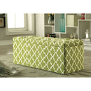 Furniture of America Zaira Fabric Storage Ottoman CM-BN6033GR IMAGE 2