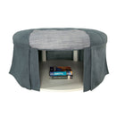 Furniture of America Claes Fabric Storage Ottoman CM-BN6175BL IMAGE 1
