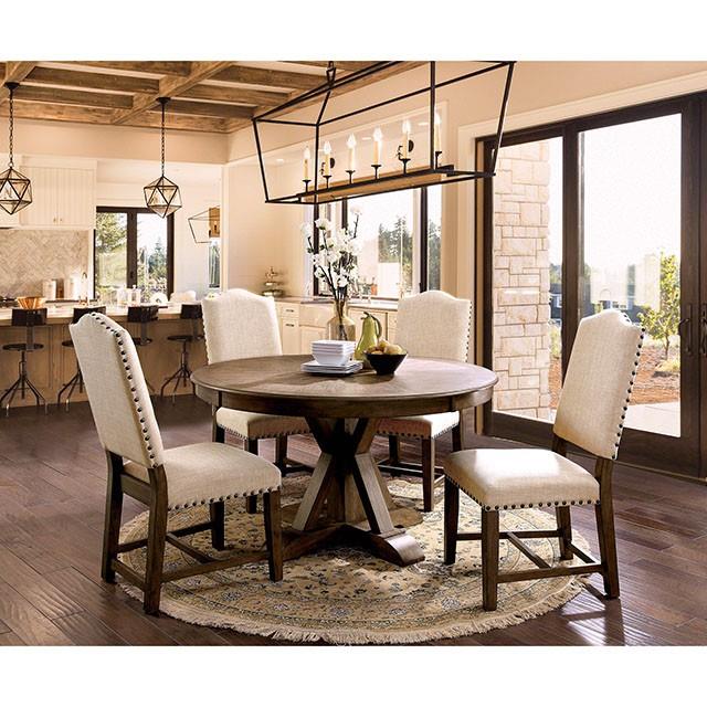 Furniture of America Round Julia Dining Table CM3014RT IMAGE 2