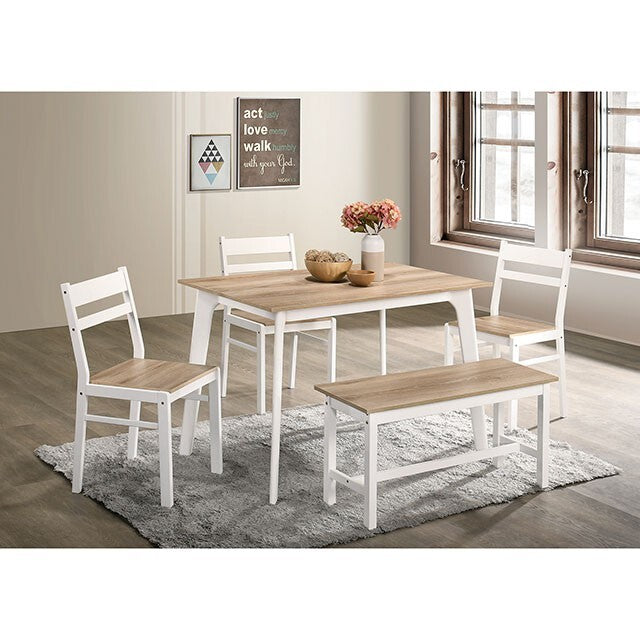 Furniture of America Debbie 5 pc Dinette CM3714NT-T-BN-5PK IMAGE 2