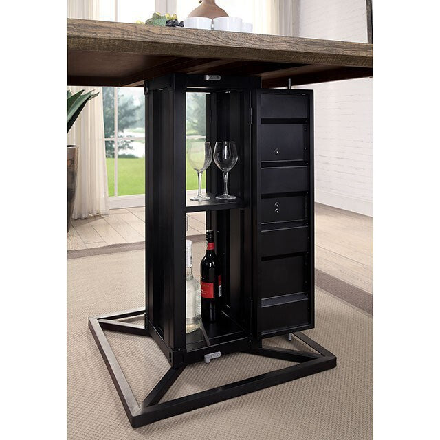 Furniture of America Square Dicarda Counter Height Dining Table CM3789BK-PT-TABLE IMAGE 5