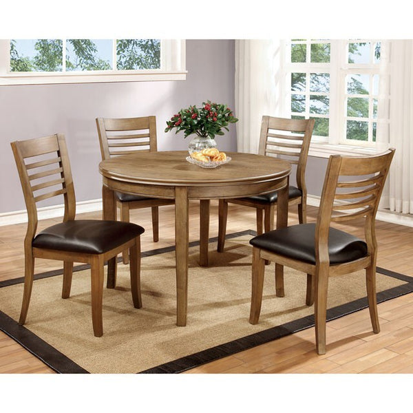 Furniture of America Round Dwight Dining Table CM3988NT-RT-48 IMAGE 1