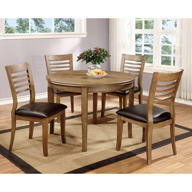 Furniture of America Round Dwight Dining Table CM3988NT-RT-48 IMAGE 1