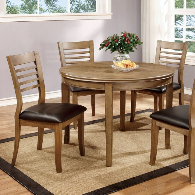 Furniture of America Round Dwight Dining Table CM3988NT-RT-48 IMAGE 4