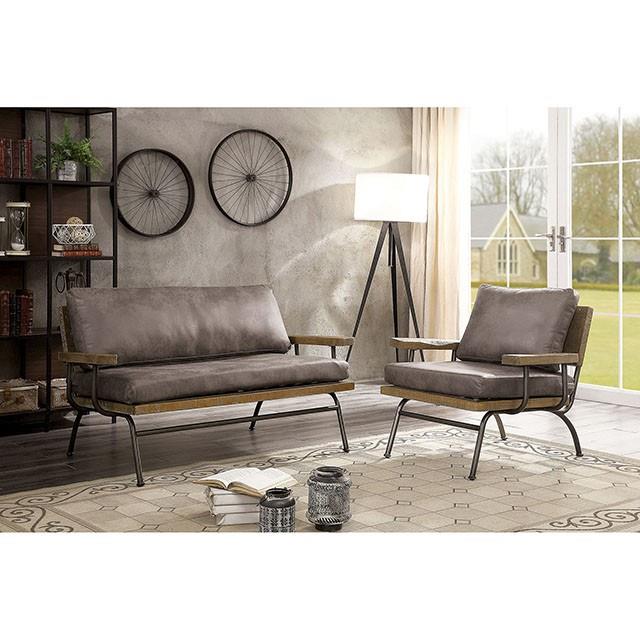 Furniture of America Santiago Stationary Loveseat CM6077BR-LV IMAGE 2