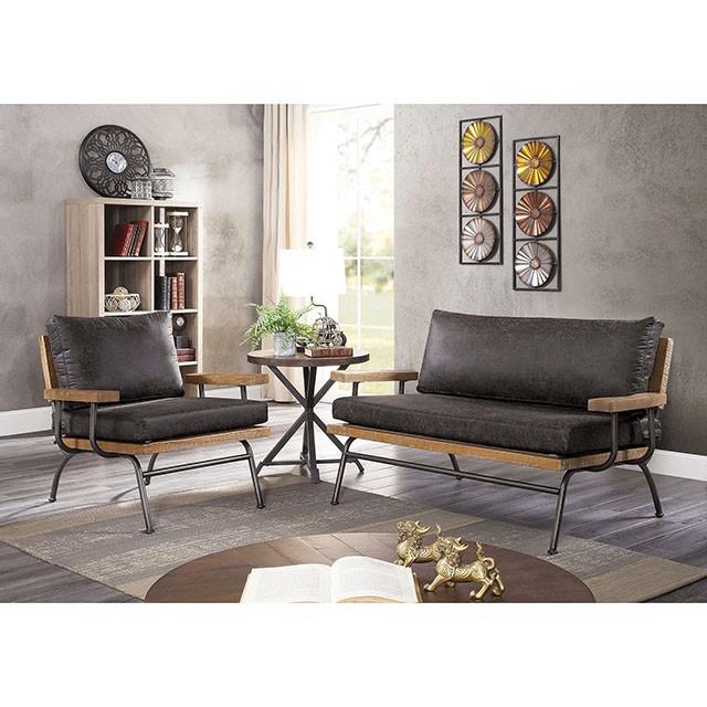 Furniture of America Santiago Stationary Loveseat CM6077GY-LV IMAGE 2